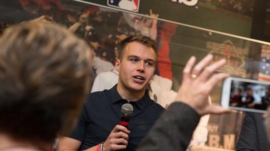 sports communication student addressing an audiences